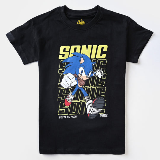 Boys Cotton Jersey T-Shirt H/S Sonic-Jet Black Price in Pakistan