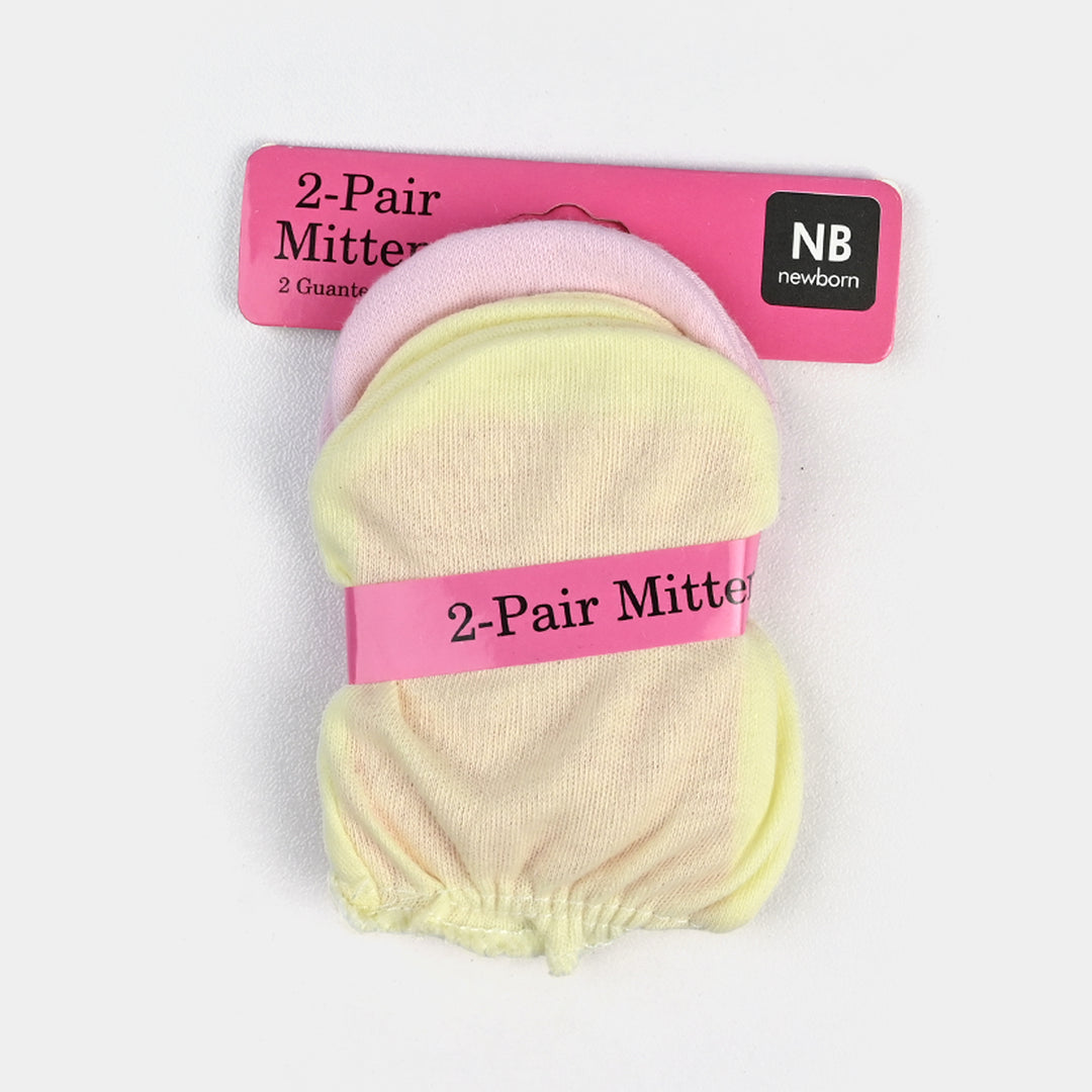 Baby Girl Mittens – 2 Pairs (Newborn)