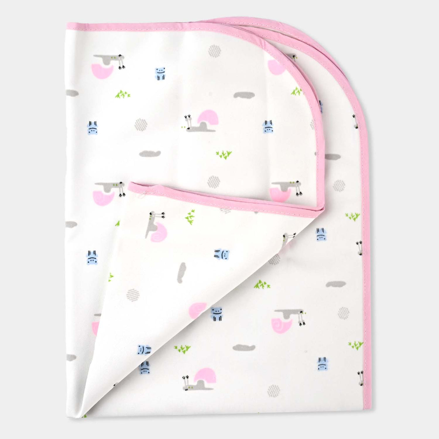 Changing Sheet White Print 19x27 | Pink