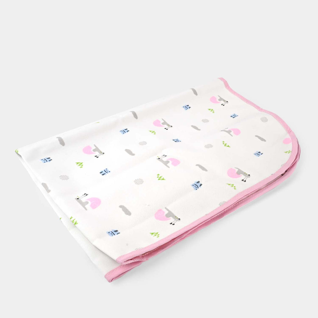 Changing Sheet White Print 19x27 | Pink