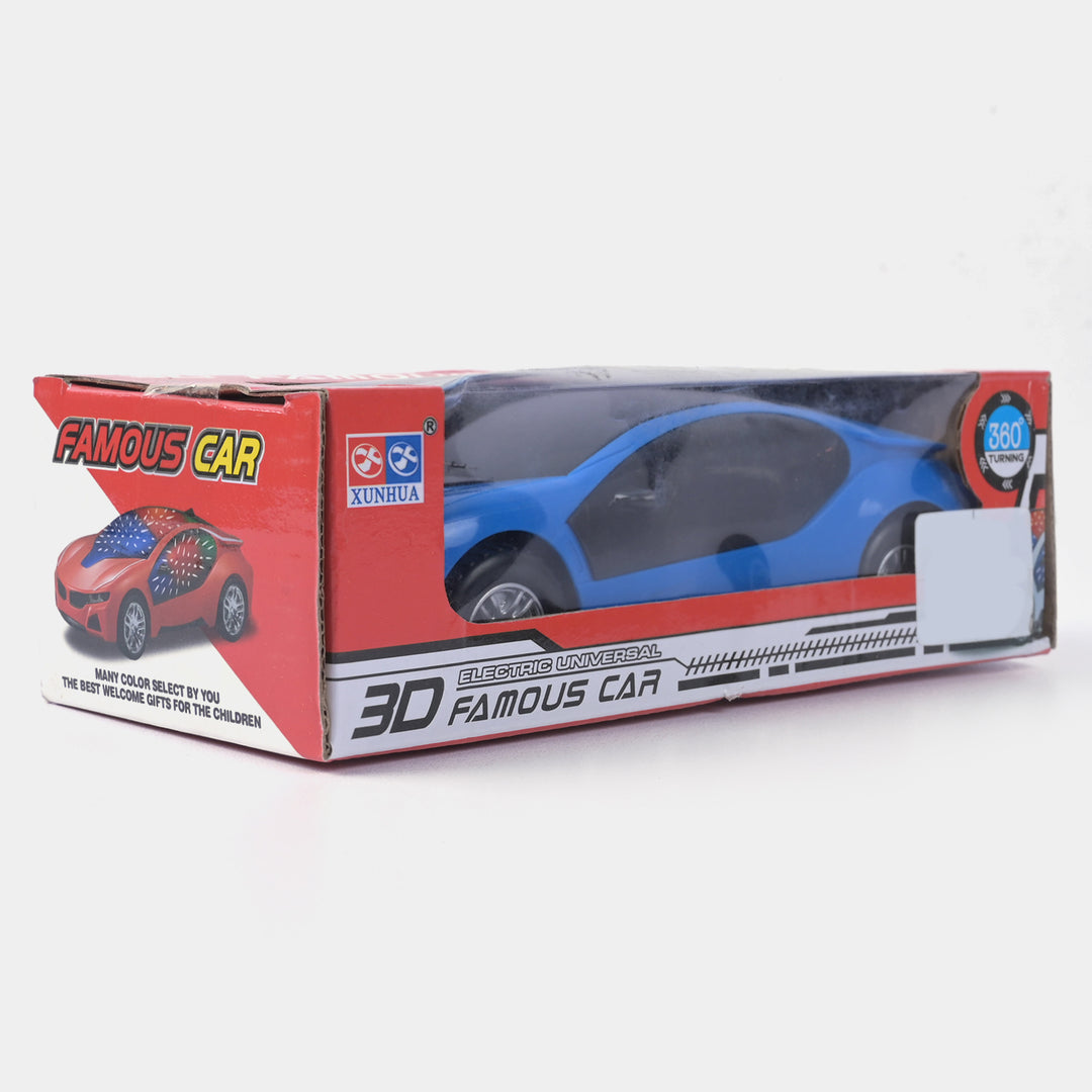 3D Famous Car Toy With Light & Music For Kids