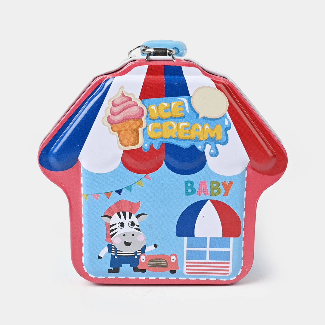 Metal Coin/Money Box with Lock For Kids