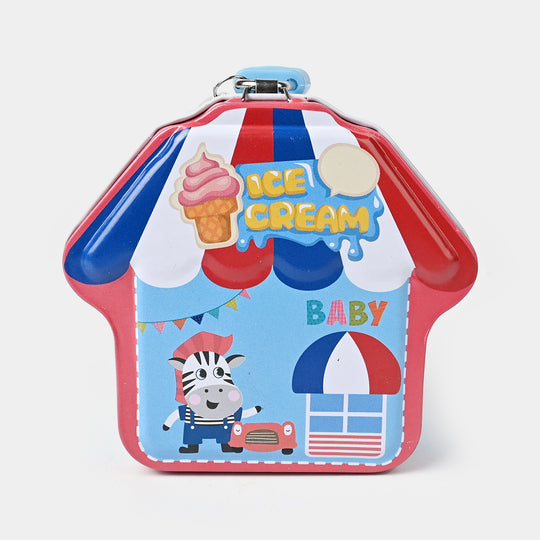 Metal Coin/Money Box with Lock For Kids