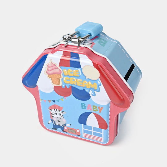 Metal Coin/Money Box with Lock For Kids