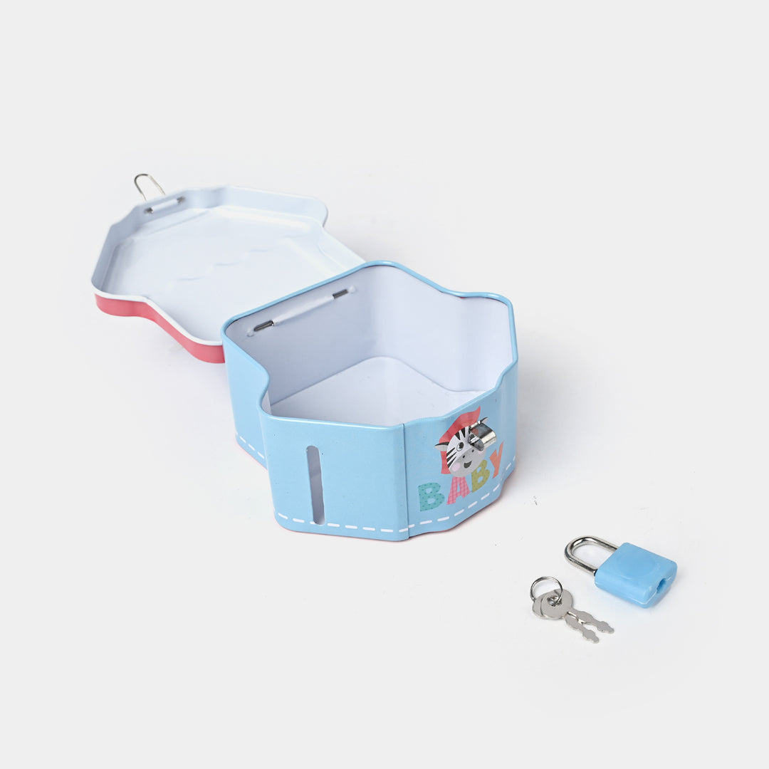 Metal Coin/Money Box with Lock For Kids