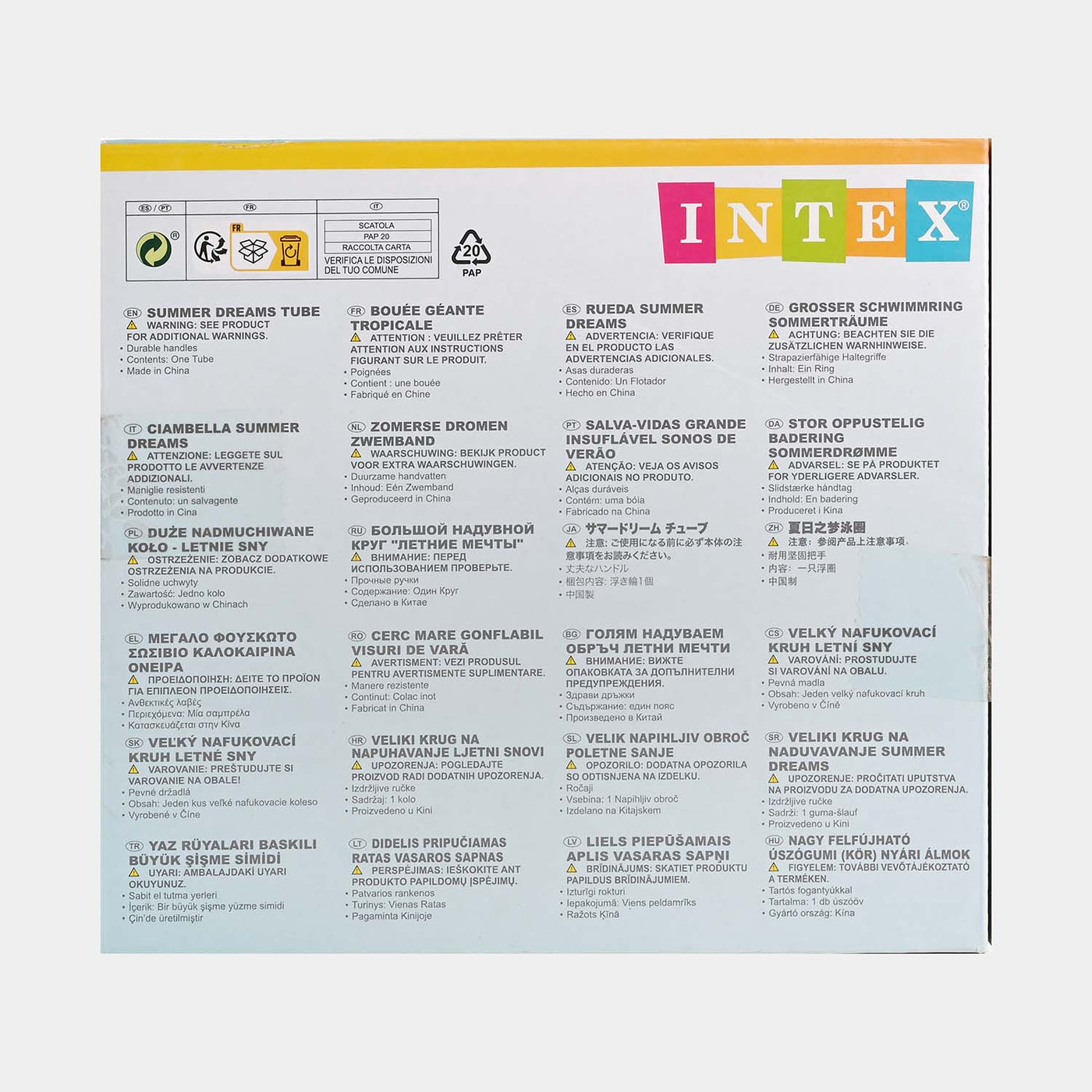 Intex Transparent Tubes With Handles