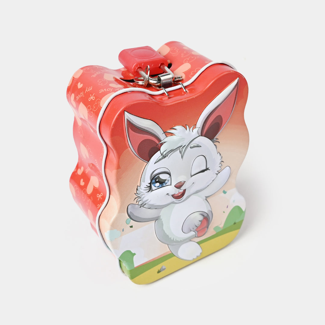 Metal Coin/Money Box with Lock For Kids
