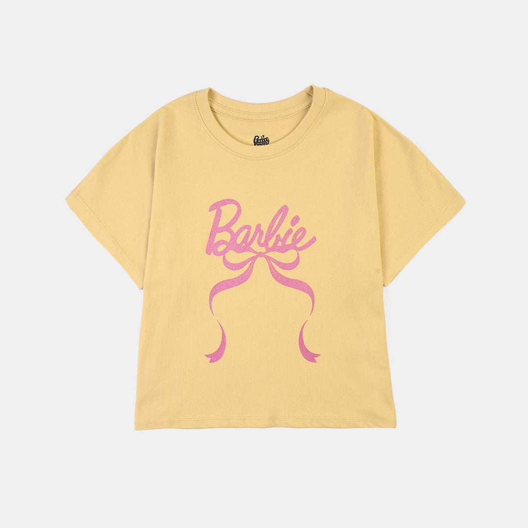 Girls Jersey/Terry T-Shirts Character - Straw