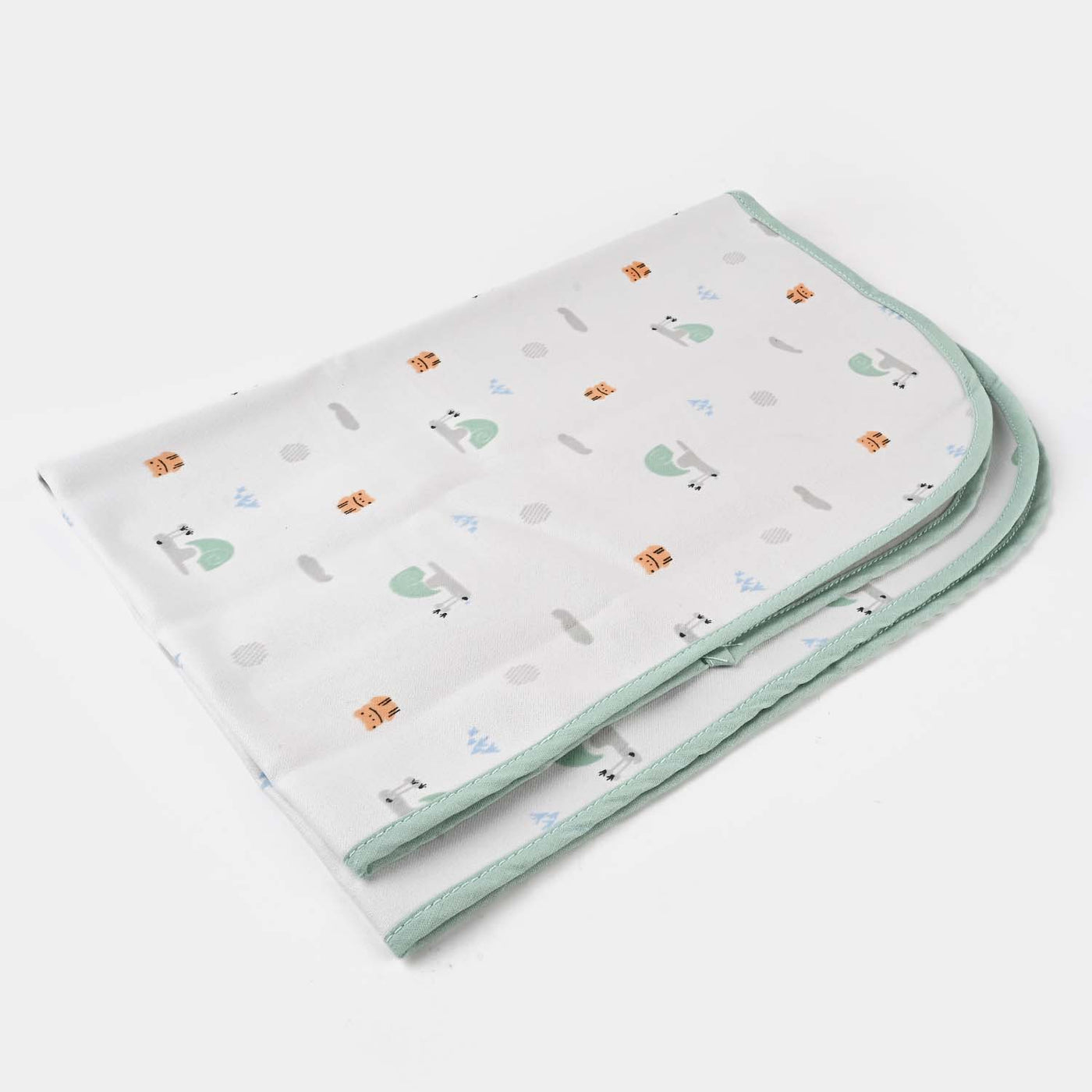 Changing Sheet White Print 19x27 | Green