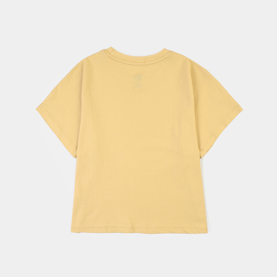 Girls Jersey/Terry T-Shirts Character - Straw