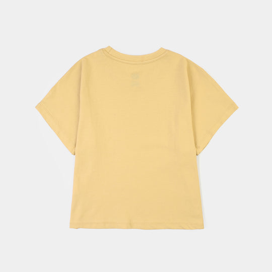 Girls Jersey/Terry T-Shirts Character - Straw