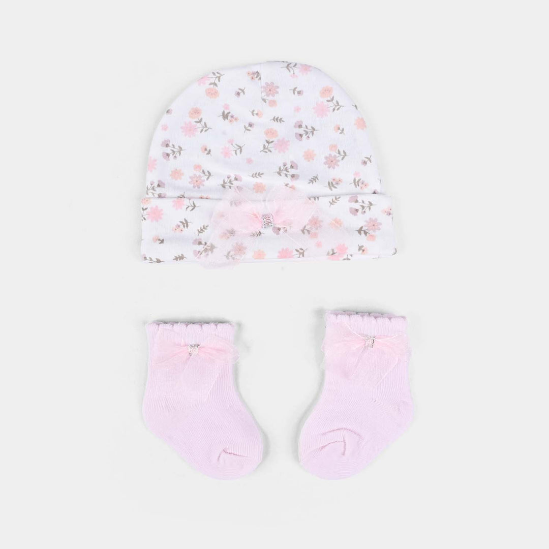 Baby Gear 4-Piece Cap & Bib Set