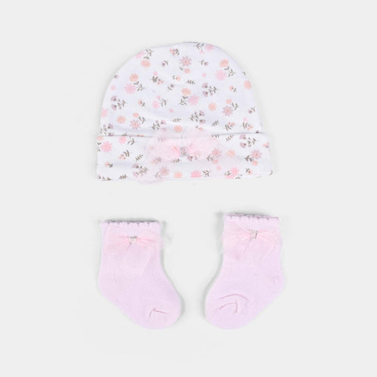 Baby Gear 4-Piece Cap & Bib Set