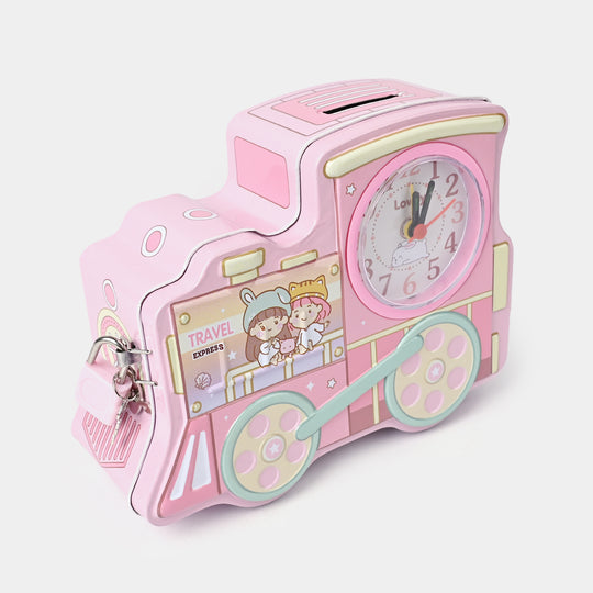 Metal Coin/Money Box with Lock For Kids