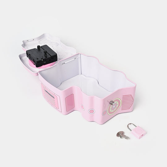 Metal Coin/Money Box with Lock For Kids