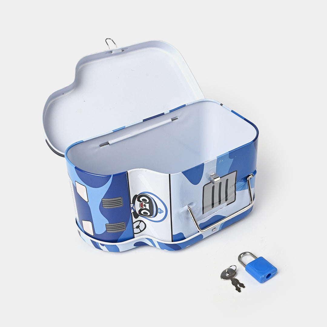 Metal Coin/Money Box with Lock For Kids