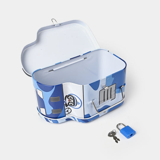 Metal Coin/Money Box with Lock For Kids