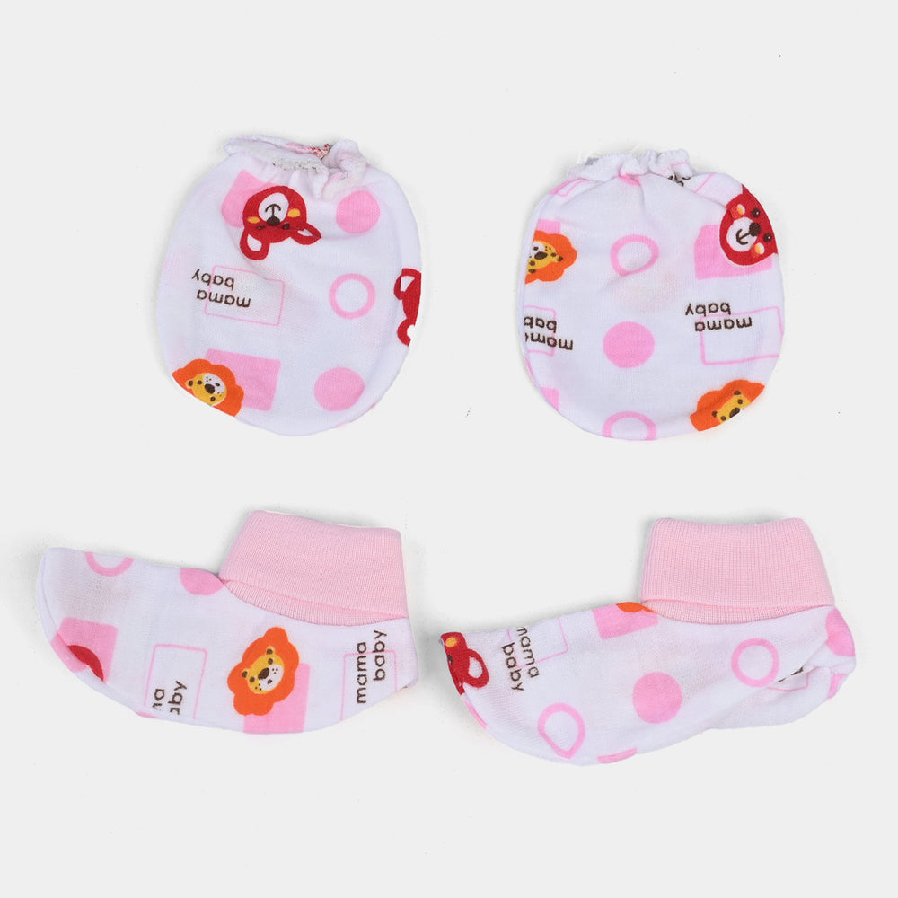 Baby Cap/Hat+Socks+Mittens 3PCs Set