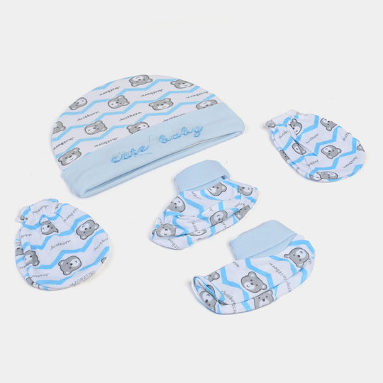 Baby Cap/Hat+Socks+Mittens 3PCs Set