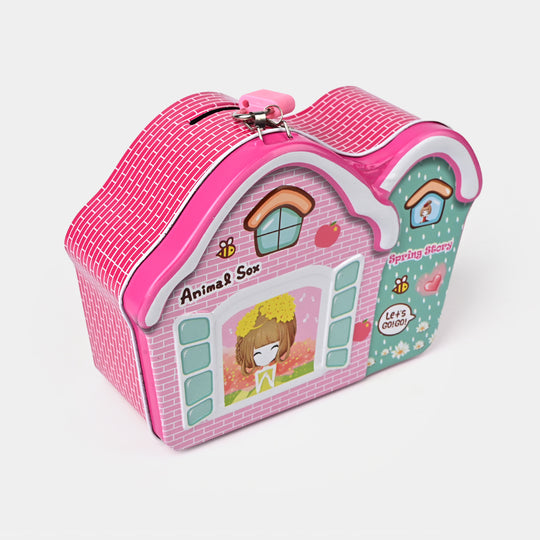 Metal Coin/Money Box with Lock For Kids