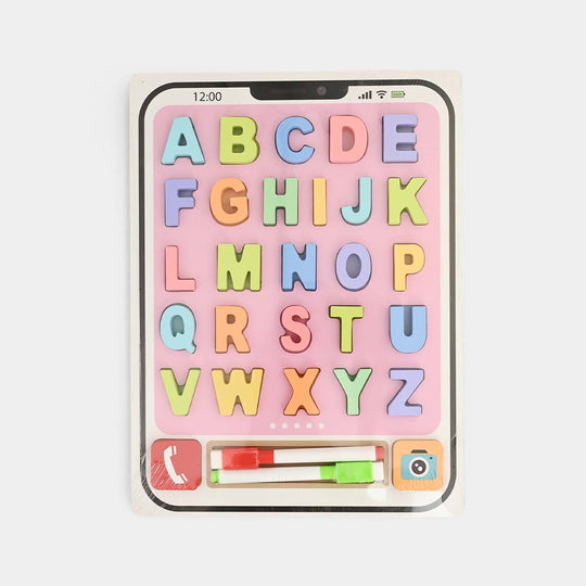 Wooden Educational Mobile Shape Alphabet Puzzle