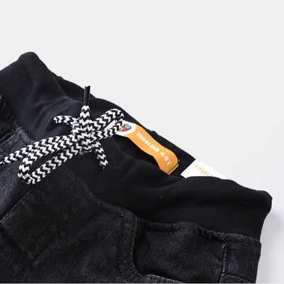 Boys Denim Pant Basket Ball-BLACK