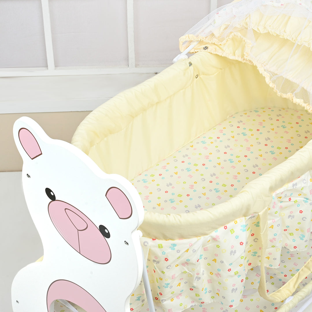 2-in-1 Baby Cradle with Detachable Bassinet