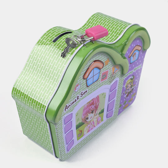 Metal Coin/Money With Lock Box For Kids