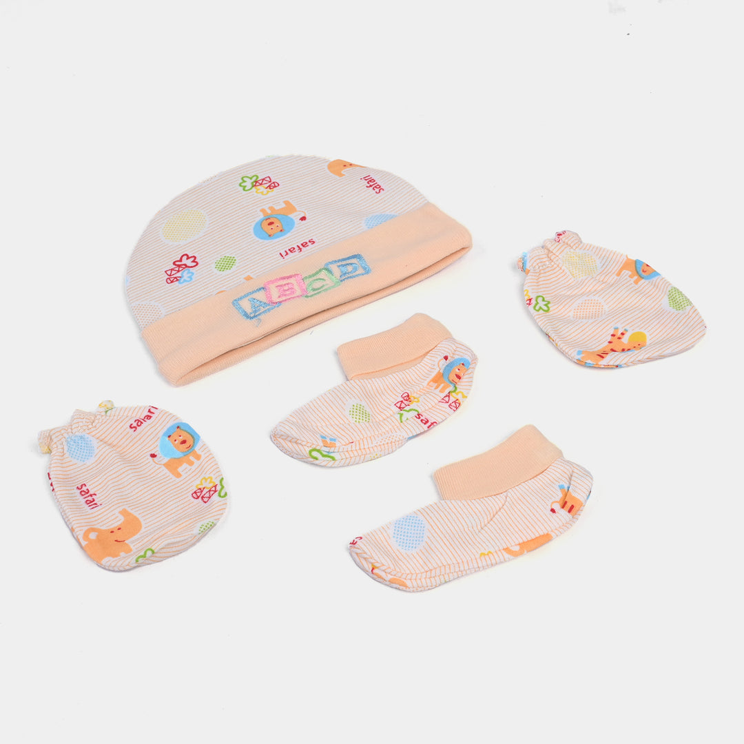 Baby Cap/Hat+Socks+Mittens 3PCs Set