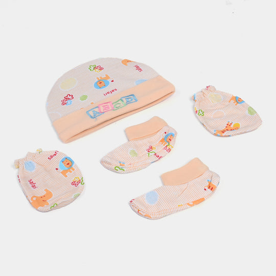 Baby Cap/Hat+Socks+Mittens 3PCs Set