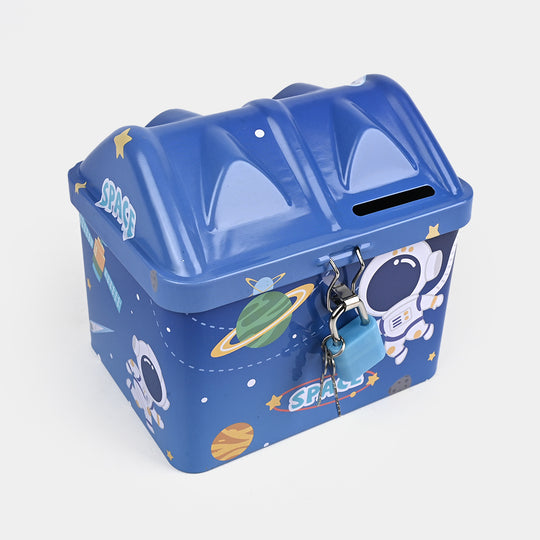 Metal Coin/Money Box with Lock For Kids