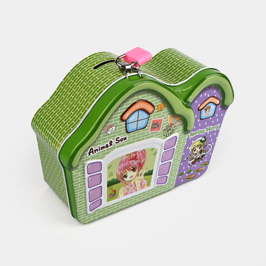 Metal Coin/Money Box with Lock For Kids