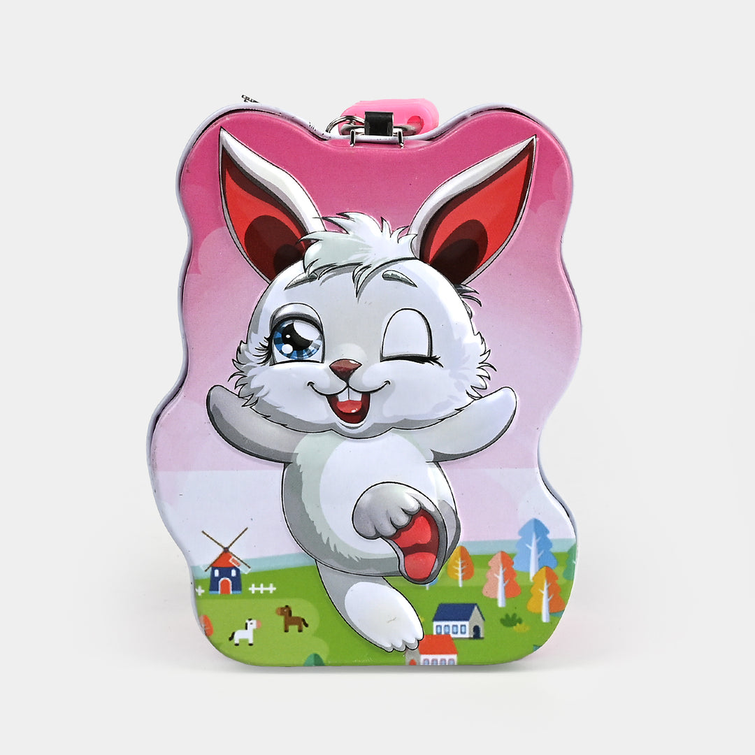 Metal Coin/Money Box with Lock For Kids