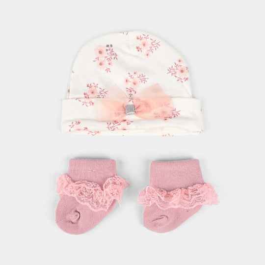 Baby Gear 4-Piece Cap & Bib Set