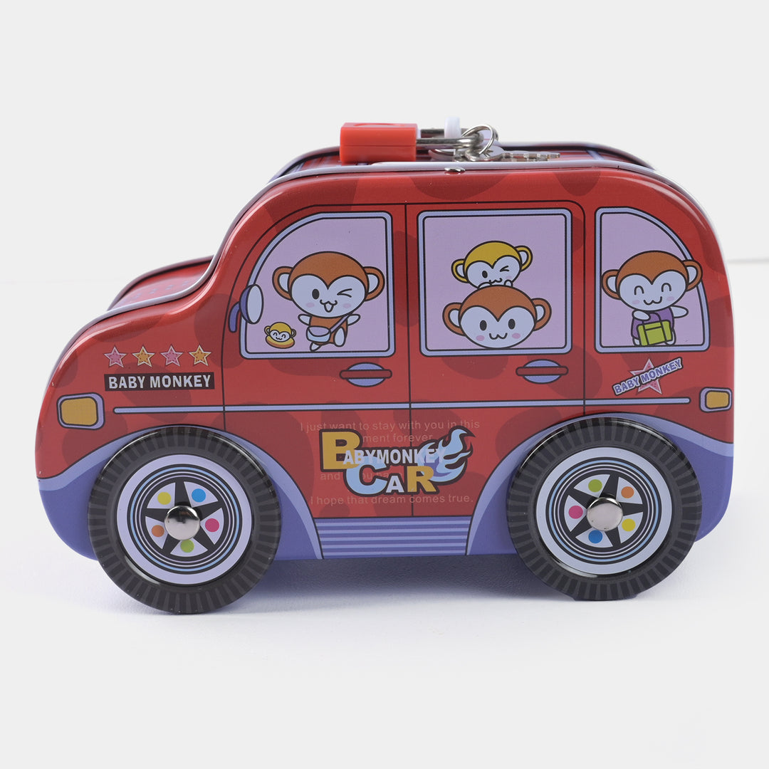 Metal Coin/Money With Lock Box For Kids