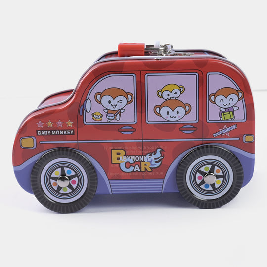 Metal Coin/Money With Lock Box For Kids