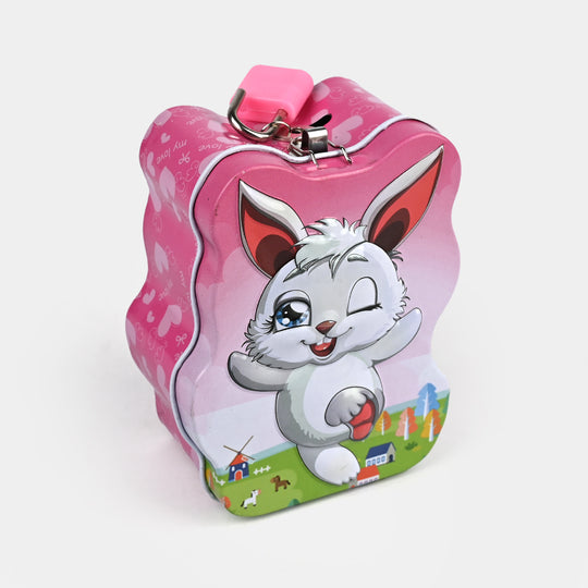 Metal Coin/Money Box with Lock For Kids