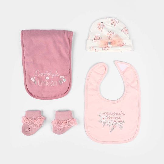 Baby Gear 4-Piece Cap & Bib Set