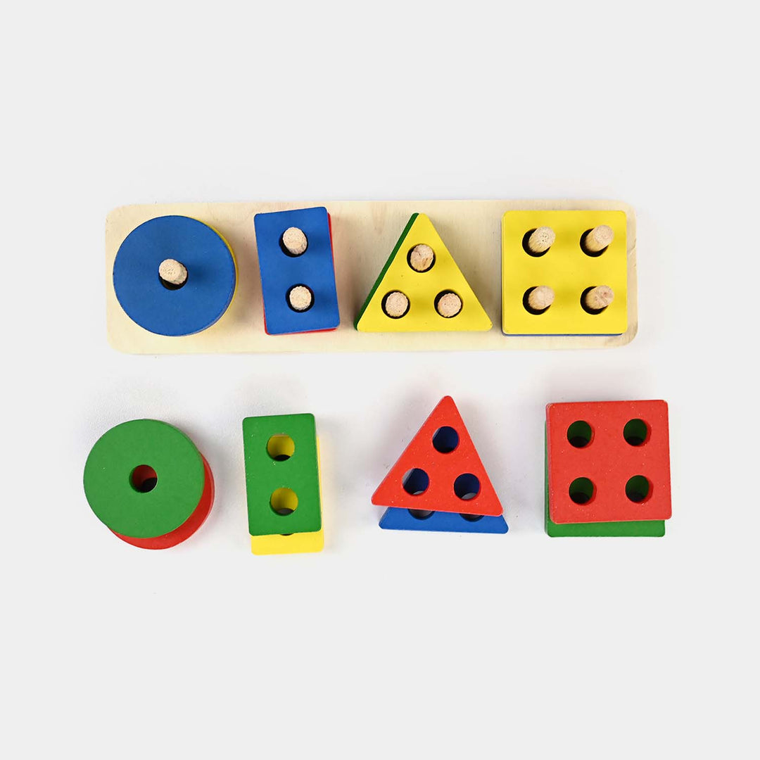 Geometric Shape Sorter & Stacker Wooden Toy