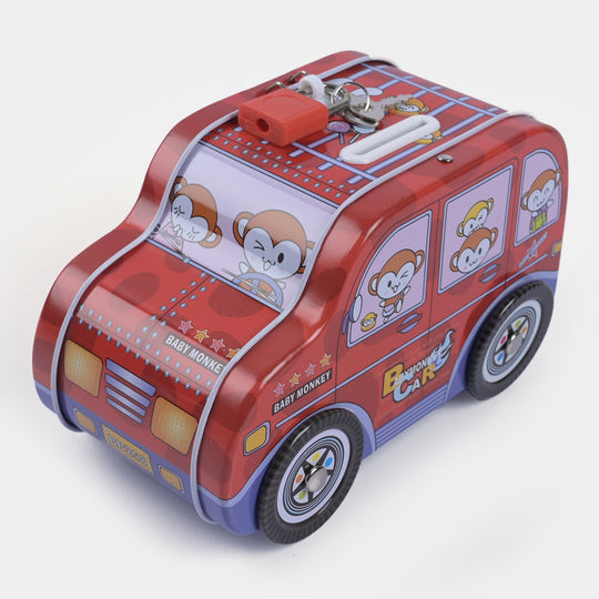 Metal Coin/Money With Lock Box For Kids
