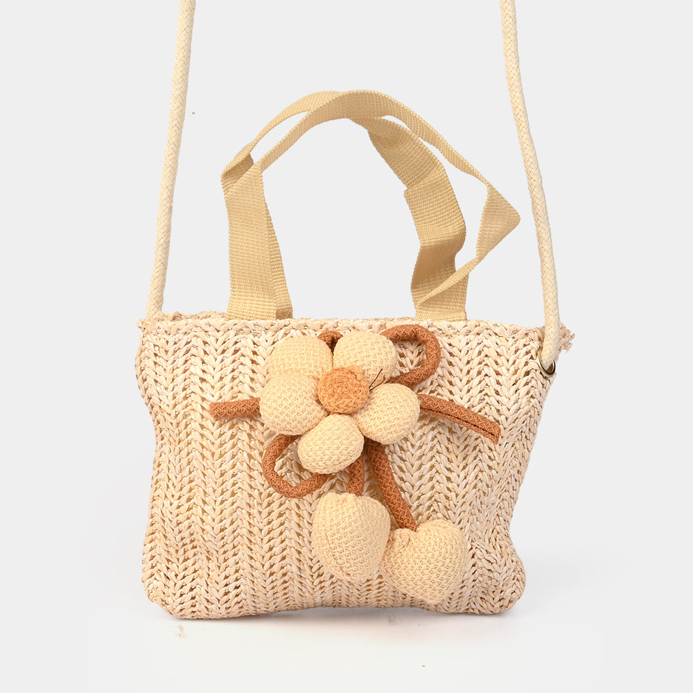 Fashion Handbag With Lace & Flower