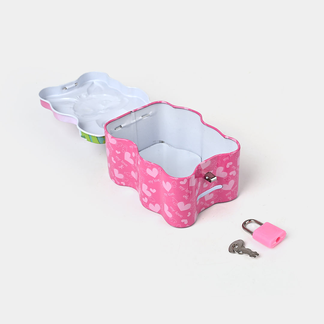 Metal Coin/Money Box with Lock For Kids