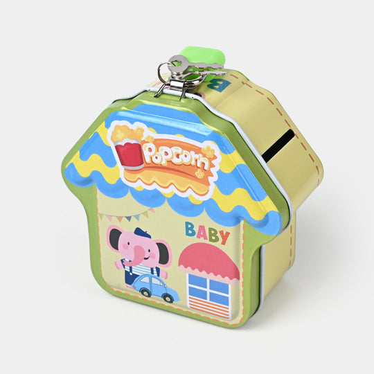 Metal Coin/Money Box with Lock For Kids