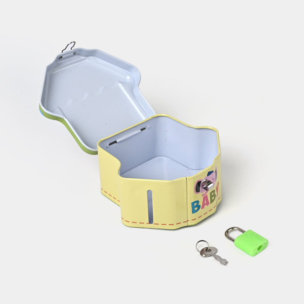 Metal Coin/Money Box with Lock For Kids