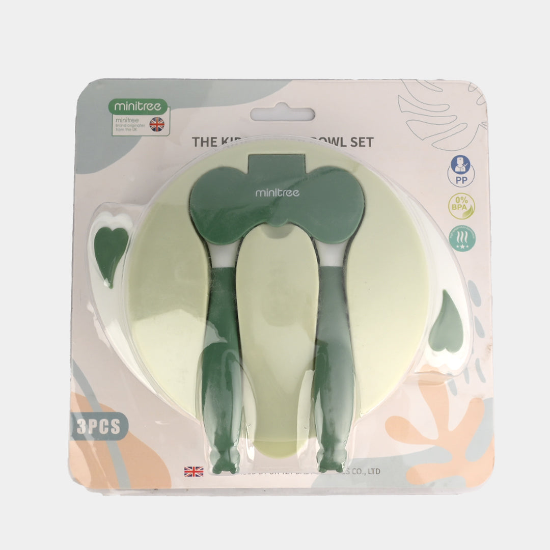 Minitree 3-Piece Kids Bowl & Spoon Set