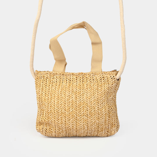 Fashion Handbag With Lace & Flower