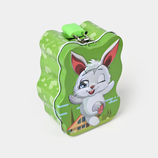 Metal Coin/Money Box with Lock For Kids