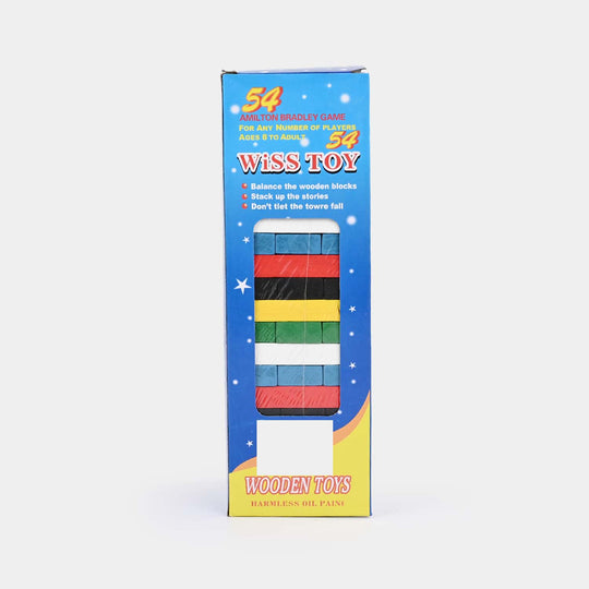 Educational Game Wooden Jenga Wiss Toy for Kids | Large