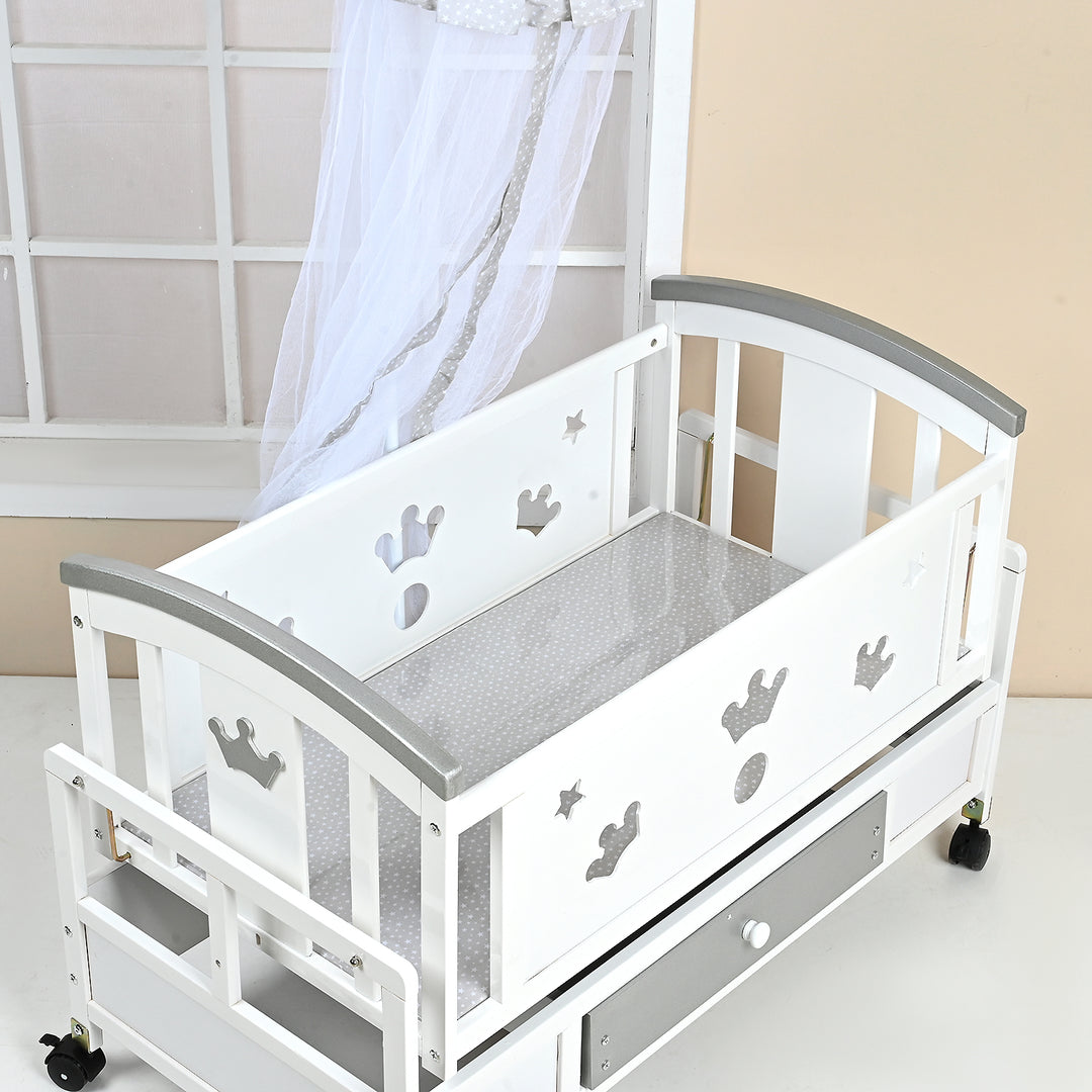 Baby Wooden Cradle Swing | 5528 Grey