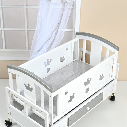 Baby Wooden Cradle Swing | 5528 Grey